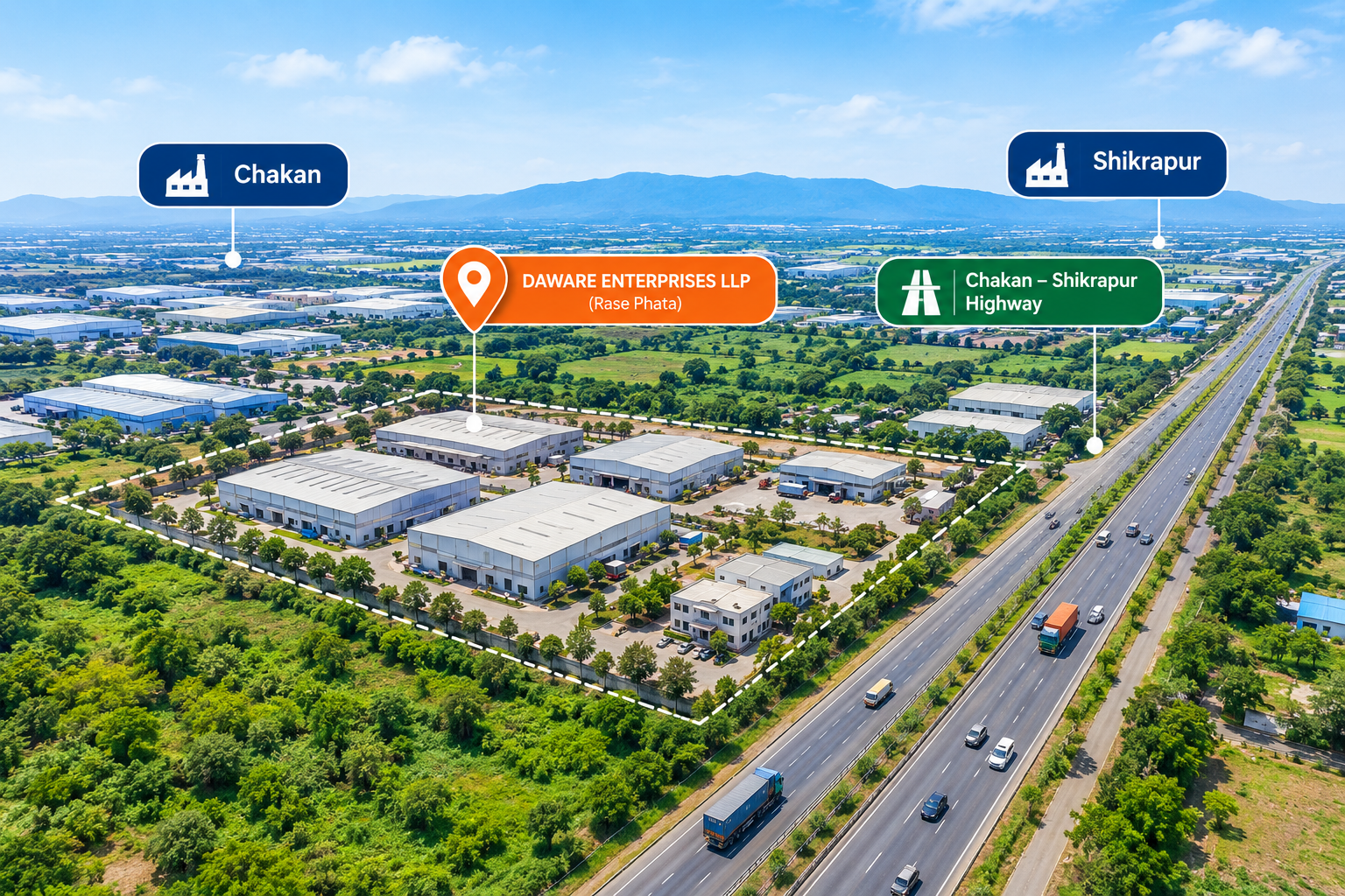 DAWARE ENTERPRISES LLP industrial property at Rase Phata