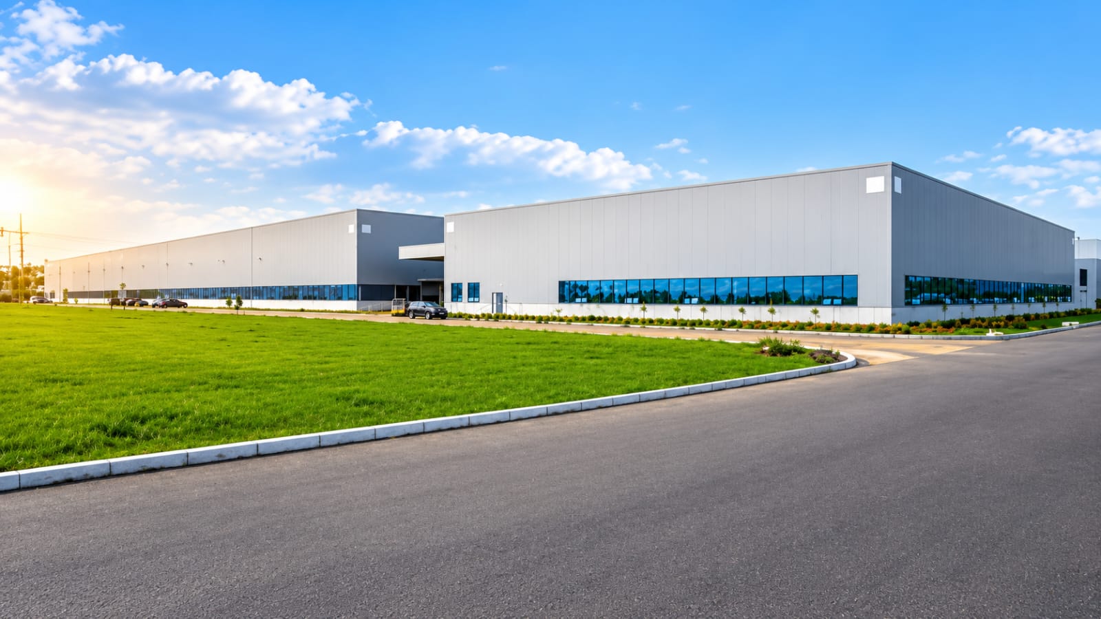 Industrial shed and property